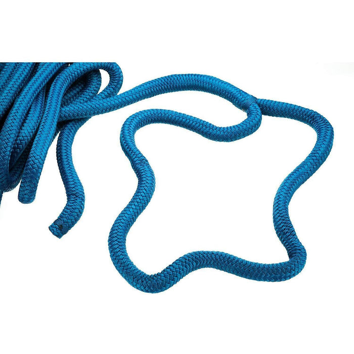 Seachoice Double-Braid Nylon Dock Line w/ Eye Splice, Pre-Shrunk, Heat Stabilized, 3/4 In. X 25 Ft., Blue