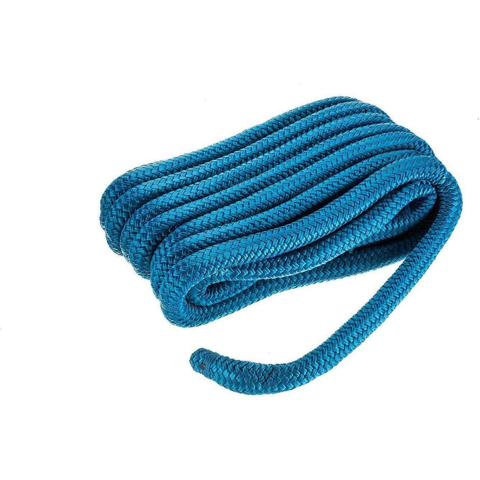Seachoice Double-Braid Nylon Dock Line w/ Eye Splice, Pre-Shrunk, Heat Stabilized, 3/4 In. X 25 Ft., Blue