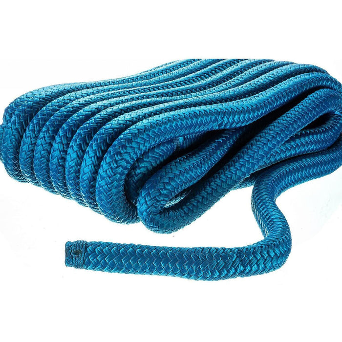 Seachoice 47311 Double-Braid Nylon Dock Line w/ Eye Splice, Pre-Shrunk, Heat Stabilized, 3/4 In. X 35 Ft., Blue