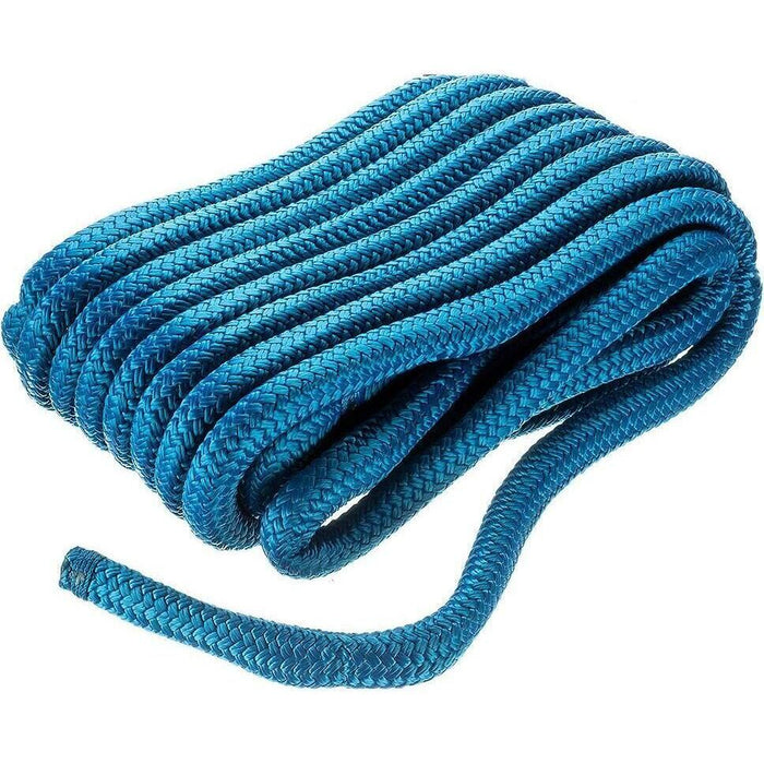 Seachoice 47311 Double-Braid Nylon Dock Line w/ Eye Splice, Pre-Shrunk, Heat Stabilized, 3/4 In. X 35 Ft., Blue