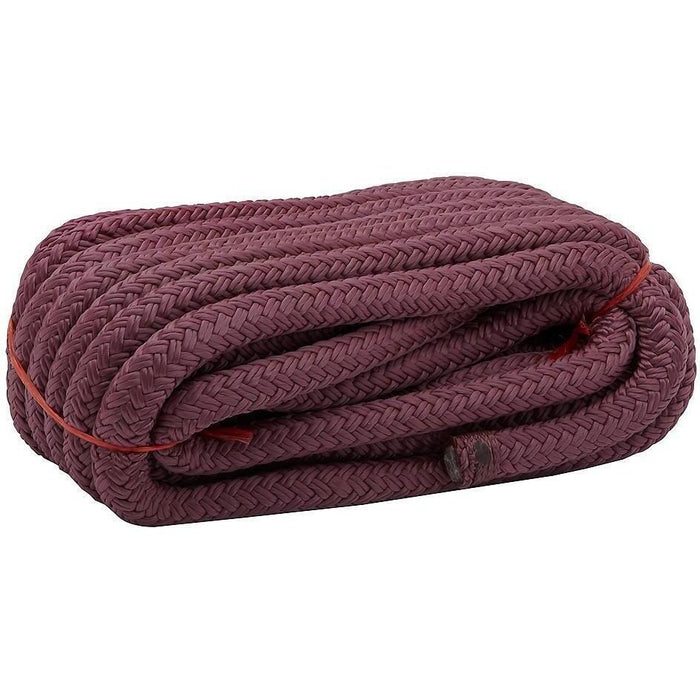 Seachoice Double-Braid Nylon Dock Line w/ Eye Splice, Pre-Shrunk, Heat Stabilized, 1/2 In. X 25 Ft., Burgundy