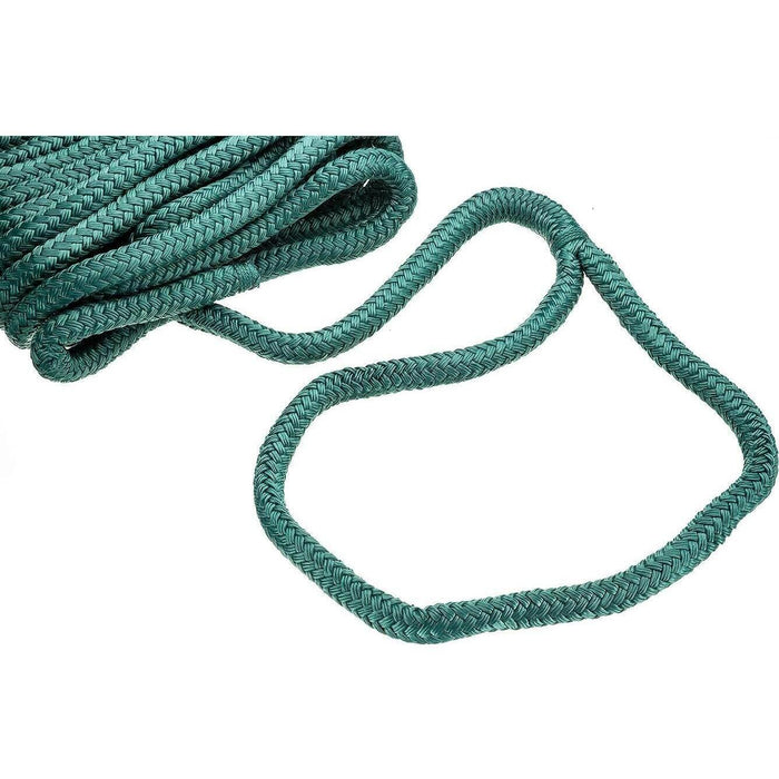 Seachoice 46981 Double-Braid Nylon Dock Line w/ Eye Splice, Pre-Shrunk, Heat Stabilized, 5/8 In. X 30 Ft., Forest Green