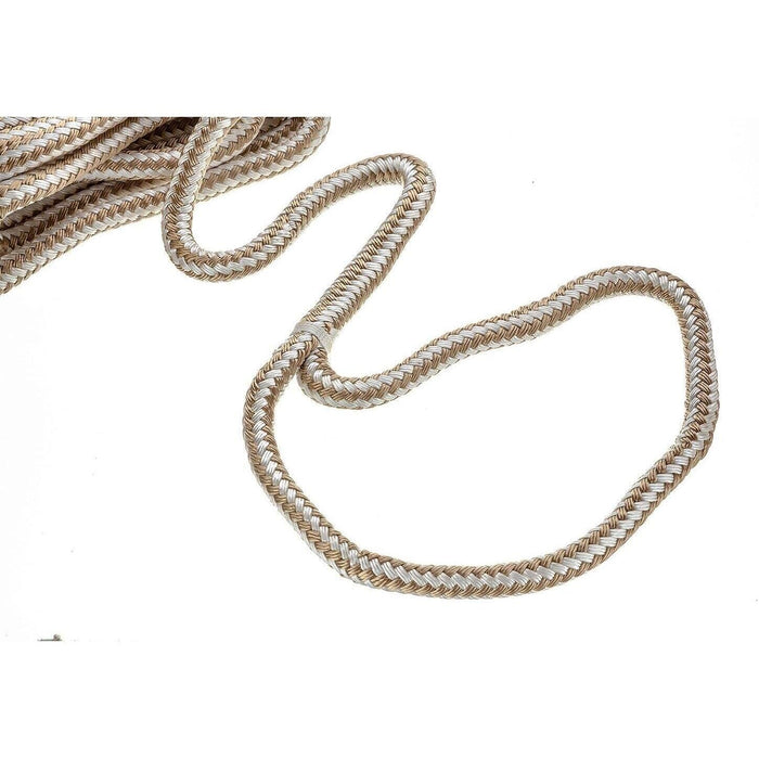 Seachoice Double-Braid Nylon Dock Line w/ Eye Splice, Pre-Shrunk, Heat Stabilized, 5/8 In. X 25 Ft., Gold White
