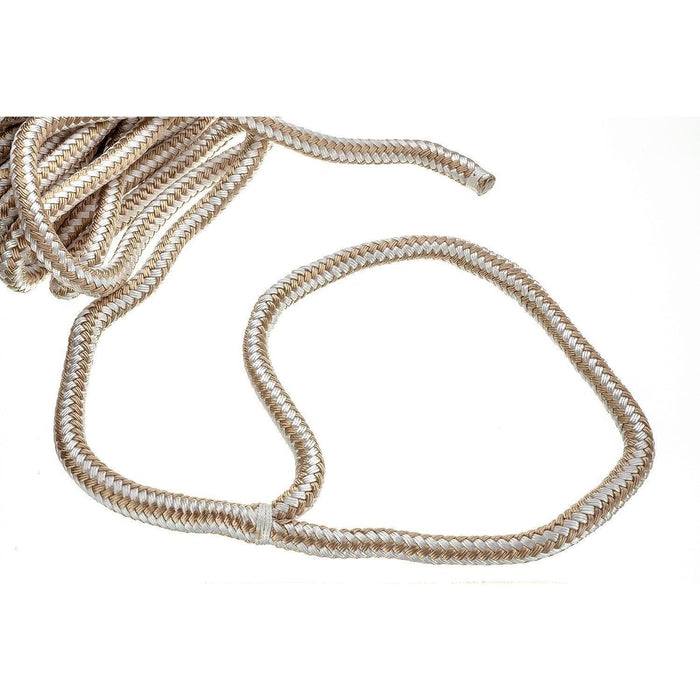 Seachoice Double-Braid Nylon Dock Line w/ Eye Splice, Pre-Shrunk, Heat Stabilized, 5/8 In. X 30 Ft., Gold White