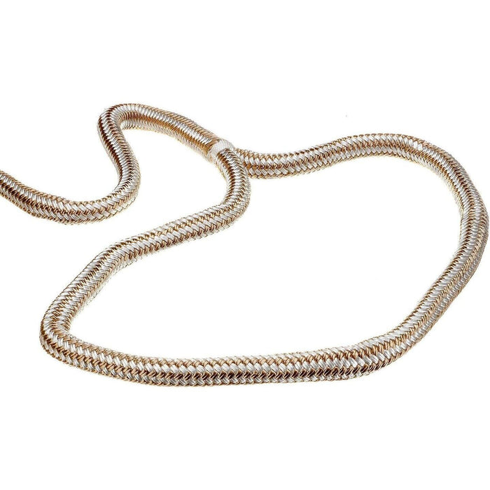 Seachoice Double-Braid Nylon Dock Line w/ Eye Splice, Pre-Shrunk, Heat Stabilized, 3/4 In. X 25 Ft., Gold White