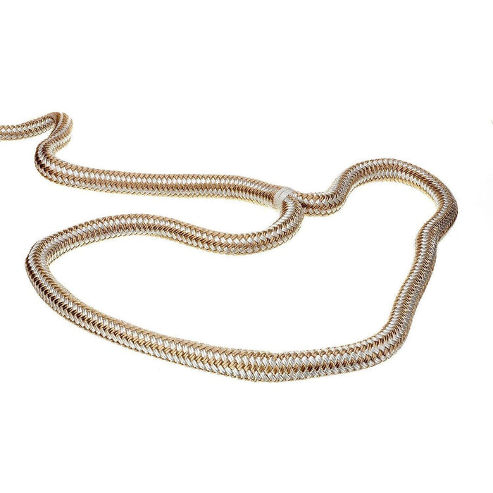 Seachoice Double-Braid Nylon Dock Line w/ Eye Splice, Pre-Shrunk, Heat Stabilized, 3/4 In. X 35 Ft., Gold White