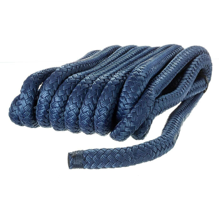 Seachoice Double-Braid Nylon Dock Line w/ Eye Splice, Pre-Shrunk, Heat Stabilized, 5/8 In. x 20 Ft., Navy