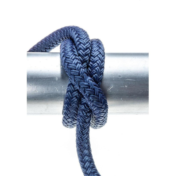 Seachoice Double-Braid Nylon Dock Line w/ Eye Splice, Pre-Shrunk, Heat Stabilized, 3/8 In. X 15 Ft., Navy