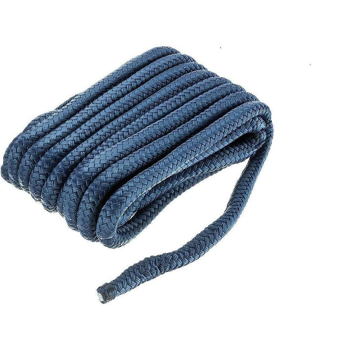 Seachoice Double-Braid Nylon Dock Line w/ Eye Splice, Pre-Shrunk, Heat Stabilized, 5/8 In. X 30 Ft., Navy Blue