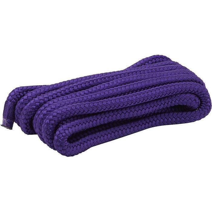 Seachoice Double-Braid Nylon Dock Line w/ Eye Splice, Pre-Shrunk, Heat Stabilized, 3/8 In. X 15 Ft., Purple