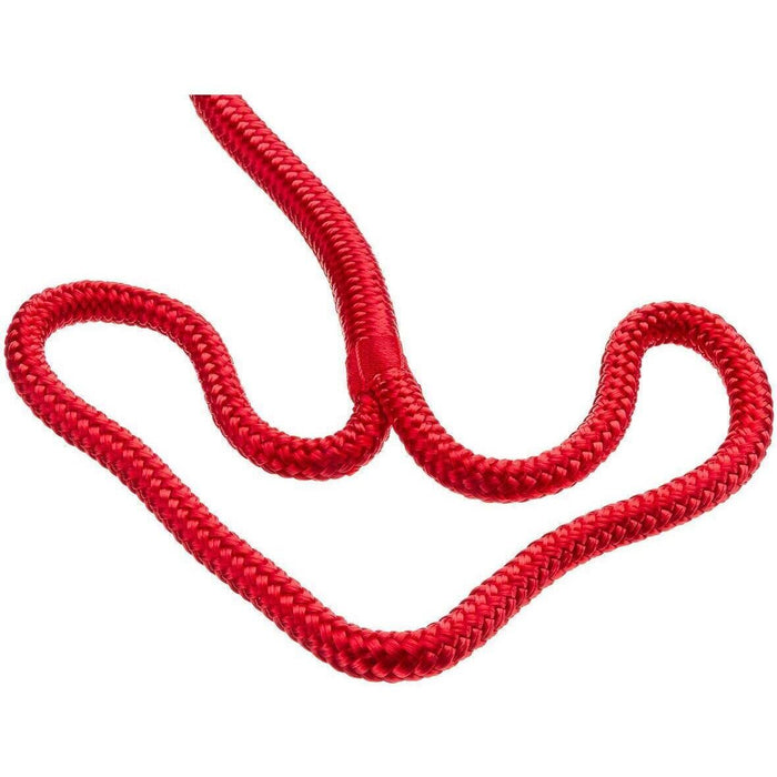 Seachoice Double-Braid Nylon Dock Line w/ Eye Splice, Pre-Shrunk, Heat Stabilized, 3/8 In. X 15 Ft., Red