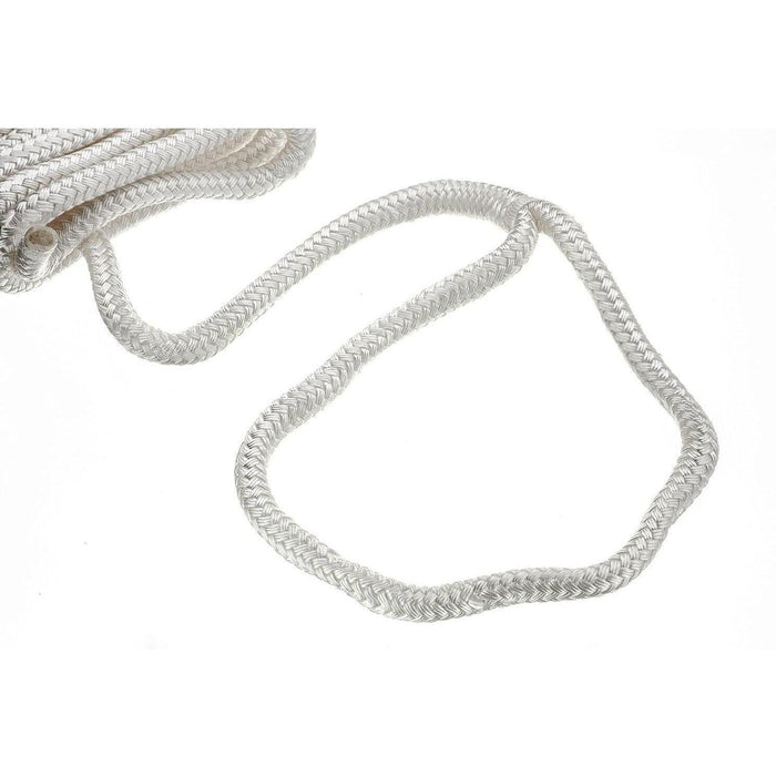 Seachoice 46951 Double-Braid Nylon Dock Line w/ Eye Splice, Pre-Shrunk, Heat Stabilized, 5/8 In. X 30 Ft., White