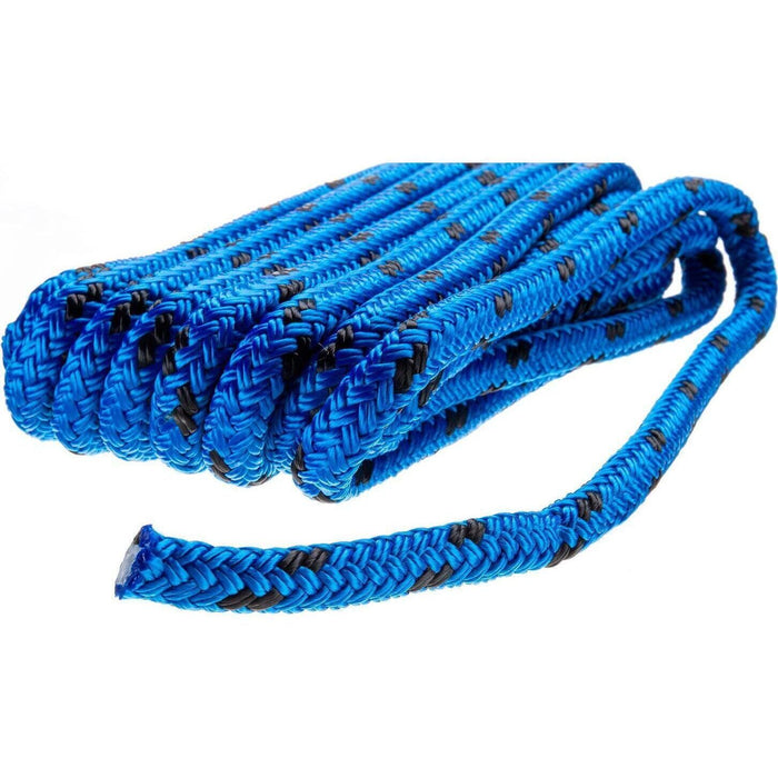Seachoice 42411 Double Braided 100% MFP Dock Line 3/8" x 15' Blue w/Black Tracer