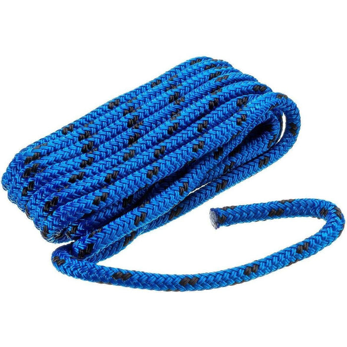 Seachoice 42411 Double Braided 100% MFP Dock Line 3/8" x 15' Blue w/Black Tracer