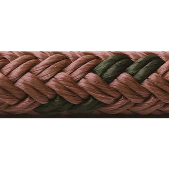 Seachoice 42451 Double Braided 100% MFP Dock Line 3/8" x 15' Burgundy w/Black, Tracer