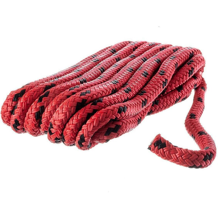Seachoice 42421 Double Braided 100% MFP Dock Line 3/8" x 15' Red w/Black Tracer