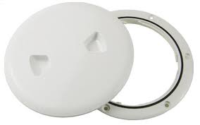 Beckson 5" Twist-Out Deck Plate - White