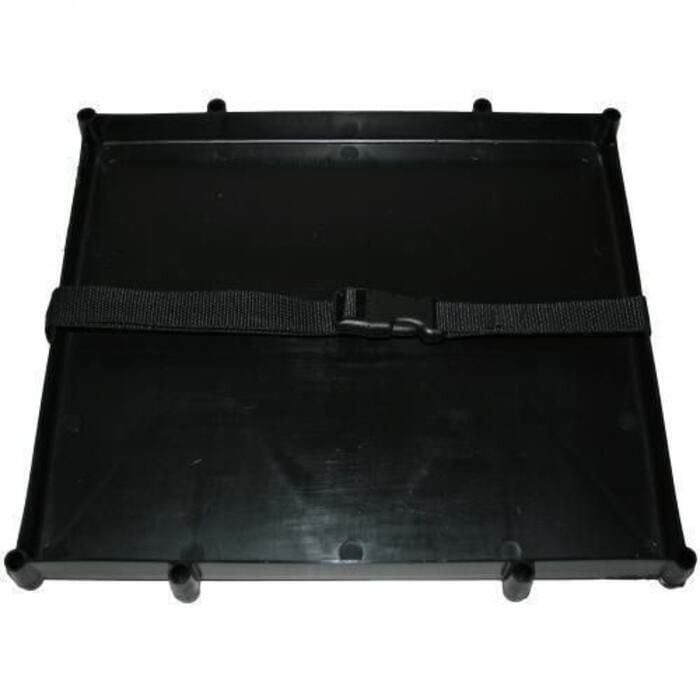 TH Marine DBH-27P-DP Battery Holder Tray, Dual w/Plastic Buckle, For Two Series 27 Deep Cycle Batteries