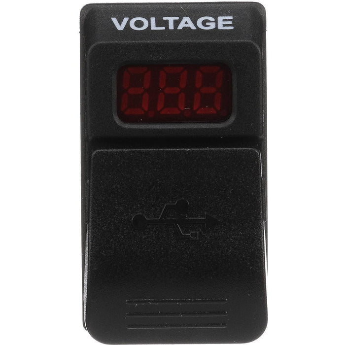 Seachoice A13-233A-01-BBRV Dual USB Voltmeter, 12-24V