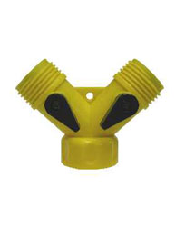 Midland Garden Hose Fitting Plastic 2-Way Hose Shut-Off Y