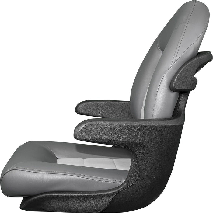 Tempress 57017 Elite Helm High Back Seat, Black Shell, Charcoal/Grey Cushions