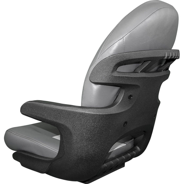Tempress 57017 Elite Helm High Back Seat, Black Shell, Charcoal/Grey Cushions