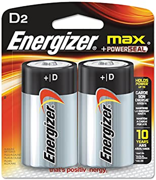 Energizer E95BP2 D Energizer Batteries, 2/pk @12