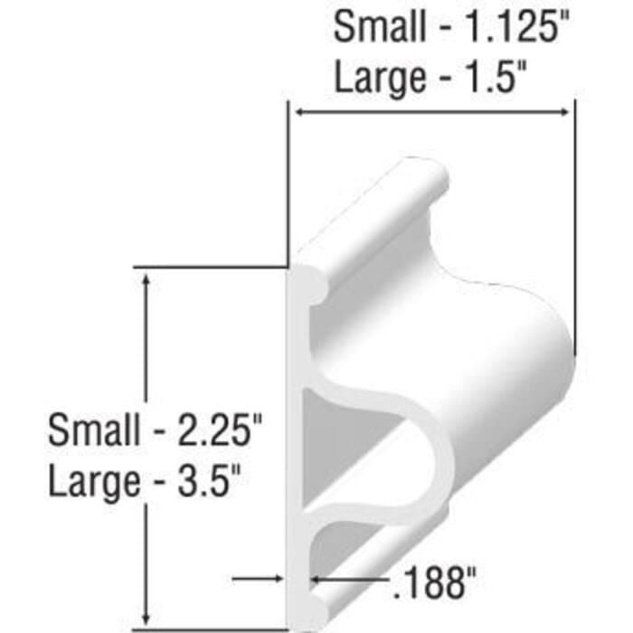 Taylor Made Products 96018 Taylor Dock Gard EPDM "D" Profile 6' Length White
