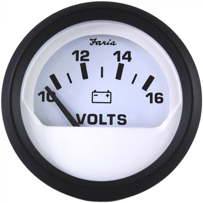 Faria 12911 Euro 2" Voltmeter Gauge (10-16 VDC)