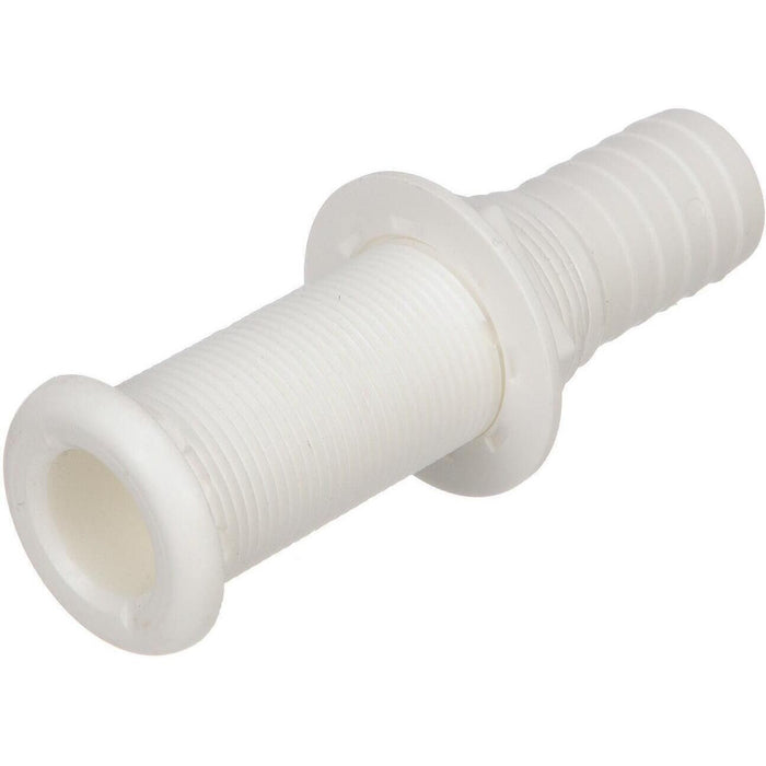 Seachoice 18181 Extra Long Thru-Hull Fitting w/ Broad Flange for 1-1/8 In. ID, Hose, 3 In. Long Thread