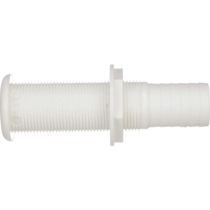 Seachoice 18181 Extra Long Thru-Hull Fitting w/ Broad Flange for 1-1/8 In. ID, Hose, 3 In. Long Thread