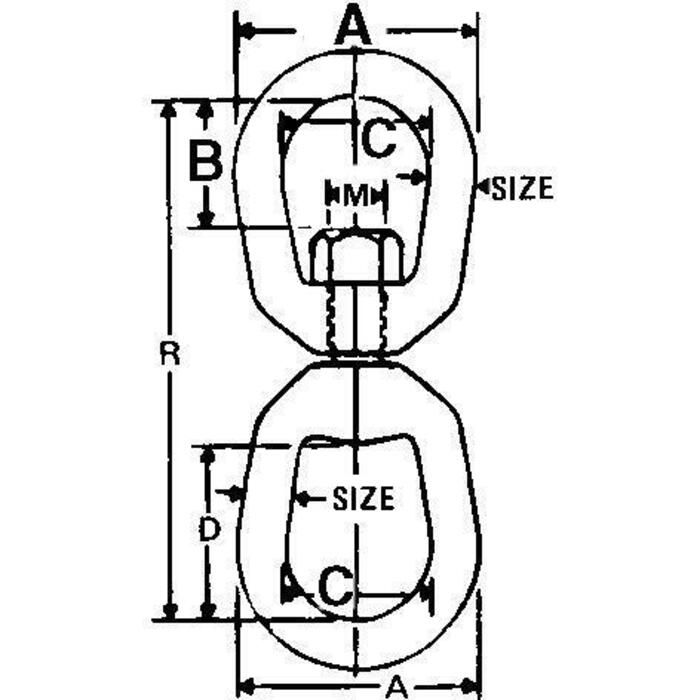 Seachoice Hot Dip Galvanized Swivel