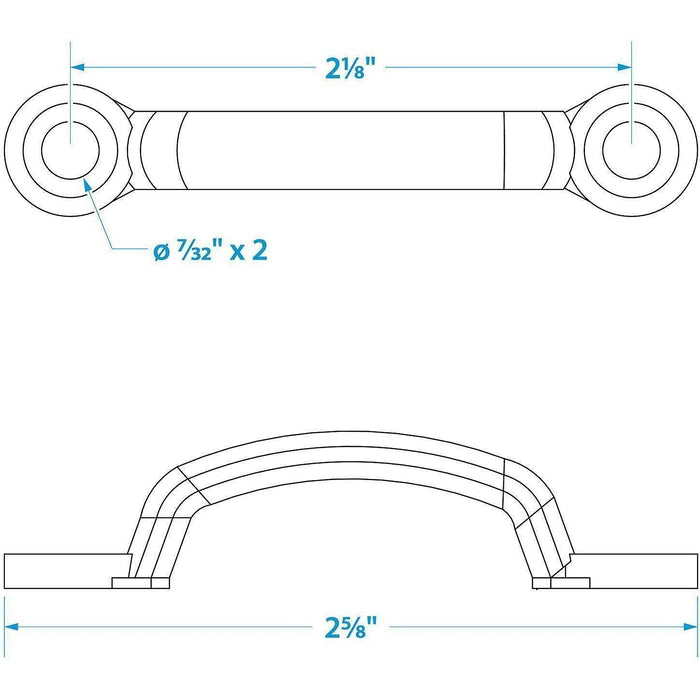 Seachoice 28841 Nickel Plated Brass Wire Eye Straps (2 Per Pack0
