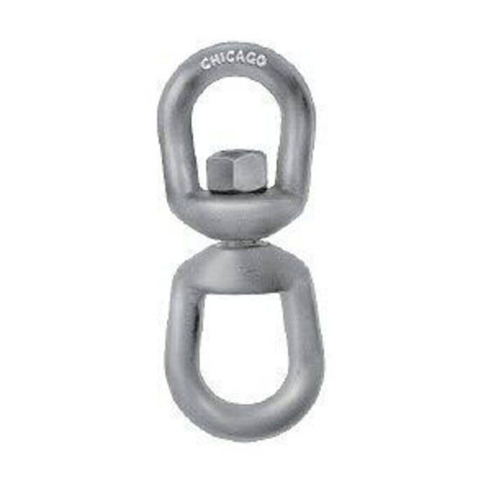 Chicago Hardware 215152 Galvanized Eye & Eye Swivel, 3/8", 1.1 Tons