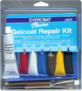 Kit de reparación de capa de gel Evercoat con colores, 1 onza
