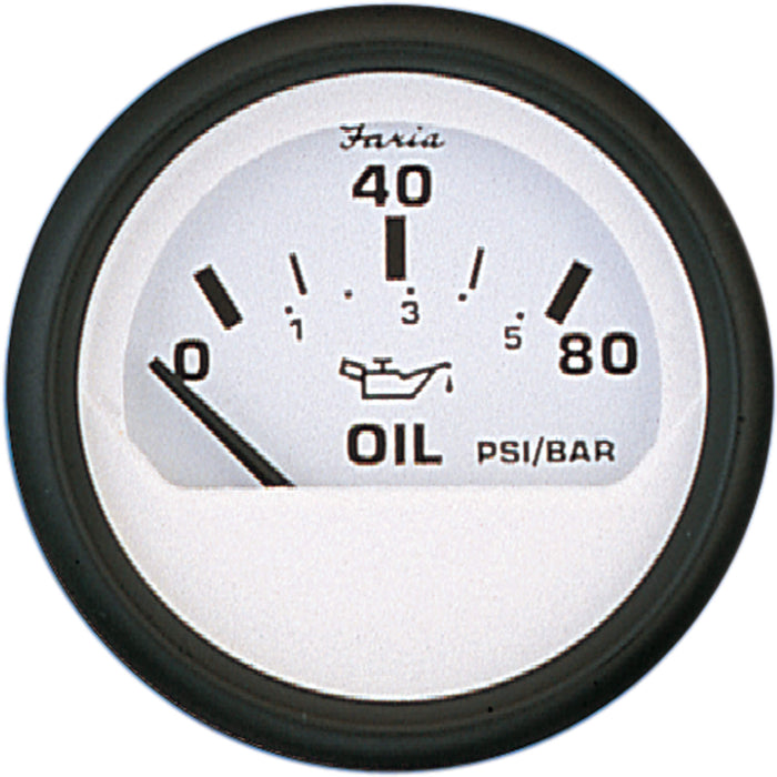 Faria 12902 Euro 2" Oil Pressure Gauge 80 PSI