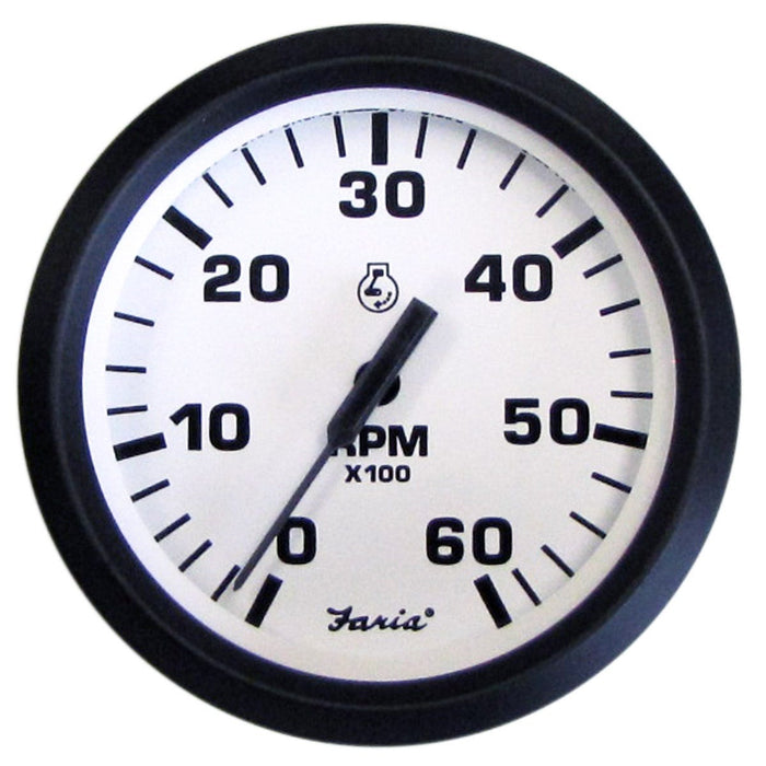 Faria 32904 Euro 4" Gauge 6000 RPM Tachometer (Gas) (Inboard & I/O)