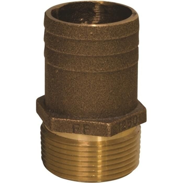 Groco FF-2500 FF Bronze Full Flow Pipe-To Hose Adapter With NPT Thread