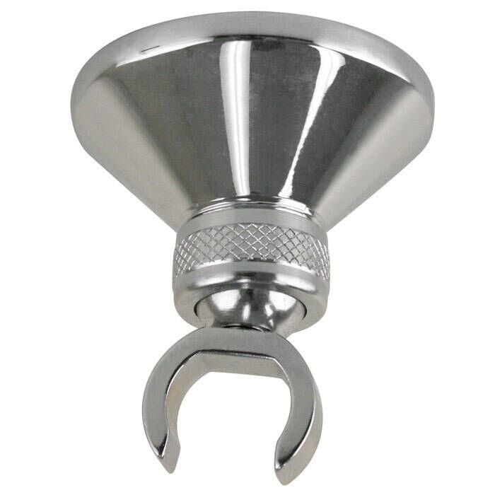 Scandvik 10650P Shower Handle Holder, Chrome Plated Brass Bulkhead Swivel, Fits All w/Elbow Shower Handles