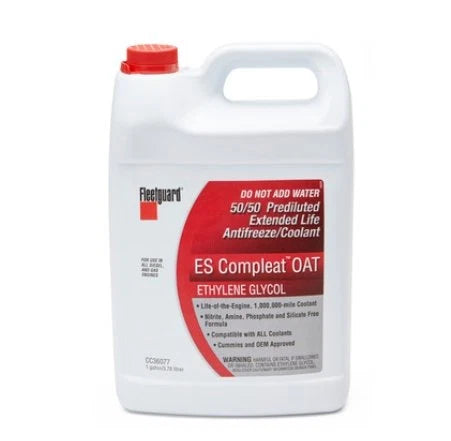 Cummins – CC36077 – Fleetguard Antifreeze ES Compleat OAT EG 50-50 Premix Red 1 Gal Jug