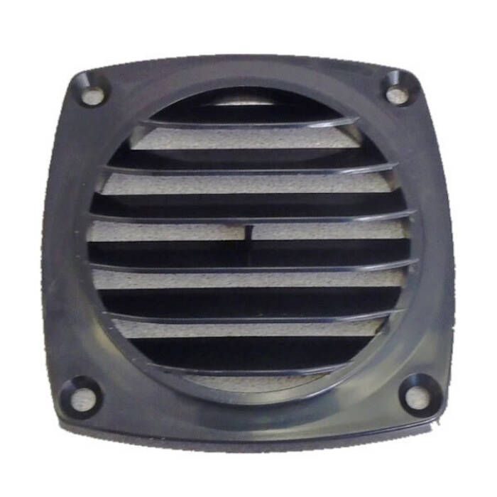 Sea Dog 337326-1 Flush Hose Vent, Black, A: 2-13/16", B:2-3/4", C:3-11/16", D:5/16", fits up to 3" Hose