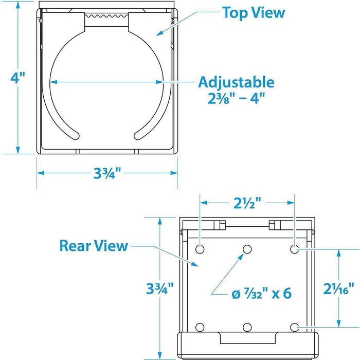 Seachoice Folding and Adjustable Drink Holder