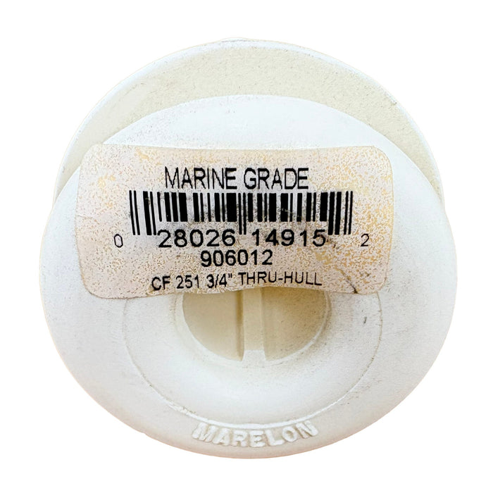 Forespar 906012 CF251 Marelon Full Threaded Mushroom Head Thru Hull w/Nut, White