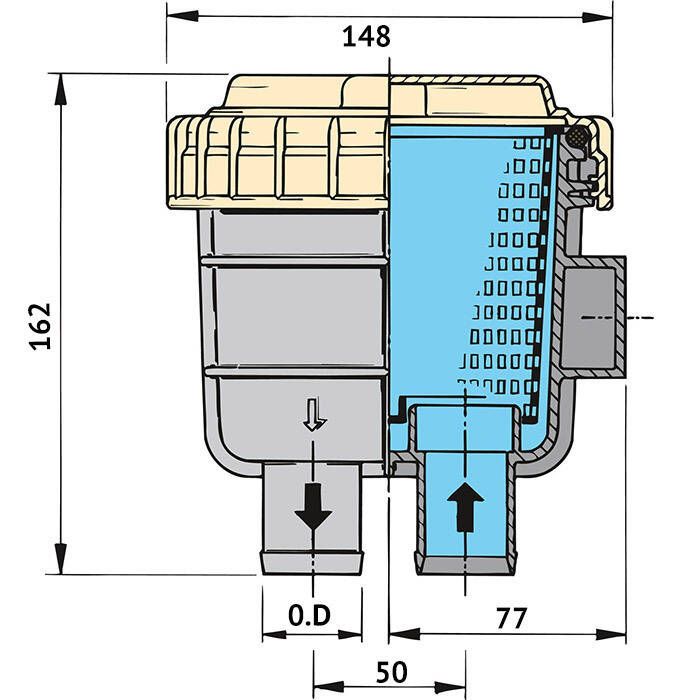 Vetus Maxwell FTR330/25 Vetus Series Cooling Water Strainer 1"