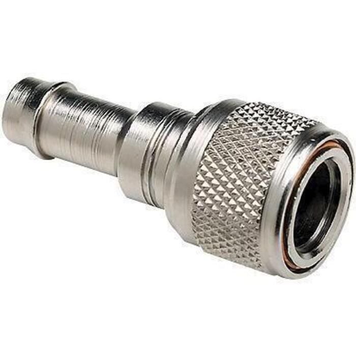 Seachoice 20701 Deluxe Fuel Connector for Chrysler/Force, Chrome Plated Brass Female Hose Fitting 3/8" Barb