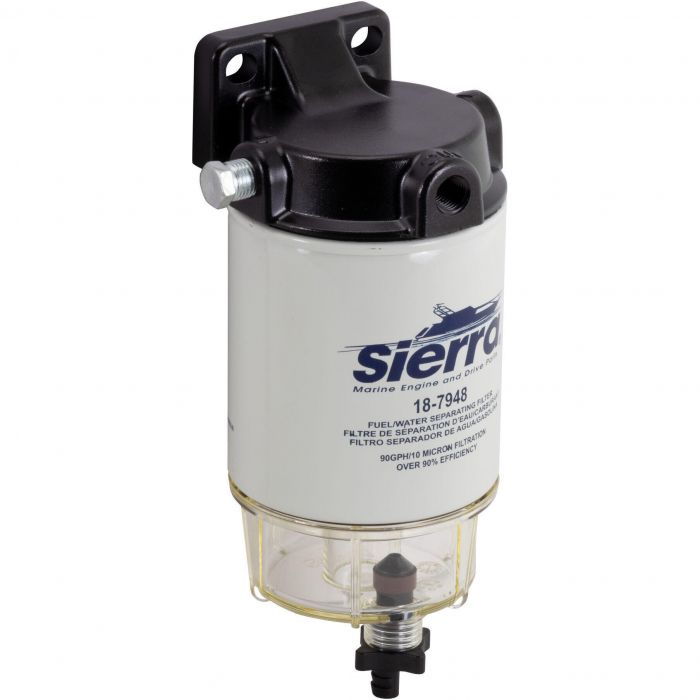 Sierra 18-99189 Fuel/Water Separator Gas Kit w/ Clear Bowl For Racor