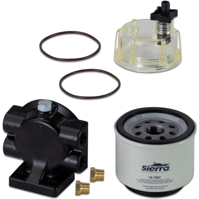 Sierra 18-99192 Fuel/Water Separator Gas Kit w/ Clear Bowl For Racor