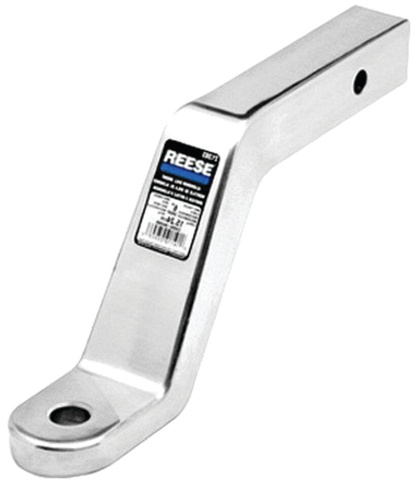 Fulton 40383 Reese Polished Aluminum 8, 000 lb Capacity 11 7/8" Ball Mount w/ 5" Rise & 6" Drop