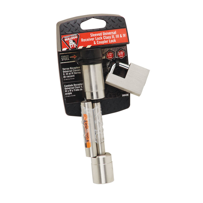 Fulton 580406 Stainless Steel Receiver And Coupler Lock Combo