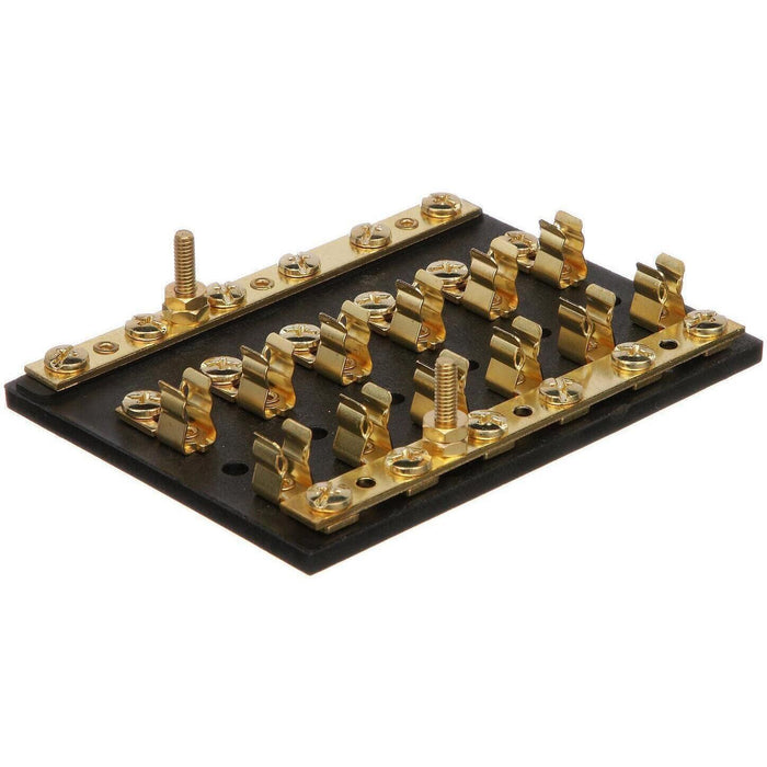 Seachoice 13441 6-Gang Fuse & Terminal Block, Brass Clips & Contacts, SFE 20 Amp of 3AG Fuse